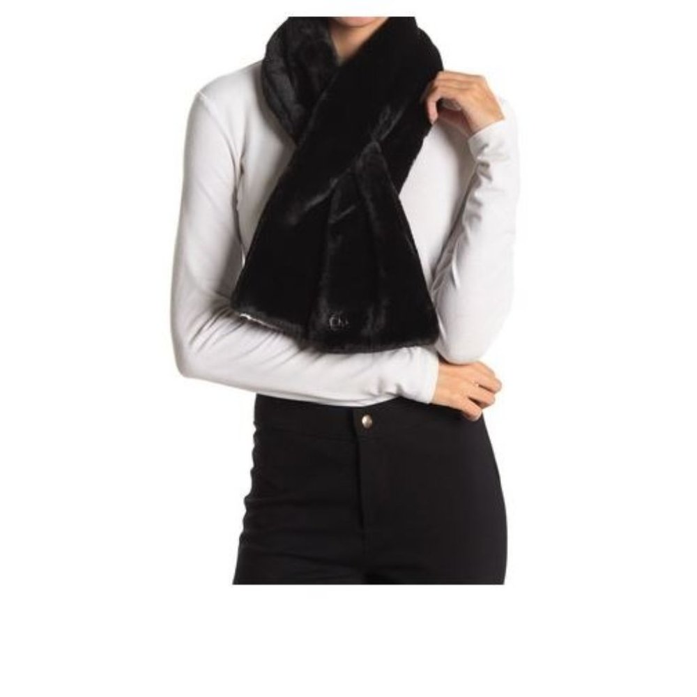 New Chocolate Brown Solid Color, Calvin Klein Faux Fur, Infinity Scarf